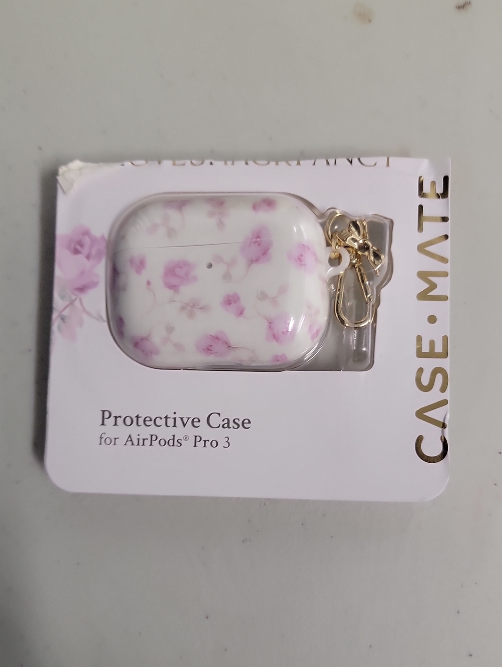case-mate White & Pink Floral Protective Case for AirPods Pro 3 Loveshackfancy